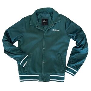 Hollister Men's Teal Bomber Jacket